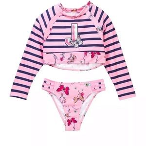 EUC juicy couture 2 piece rash tankini size 10